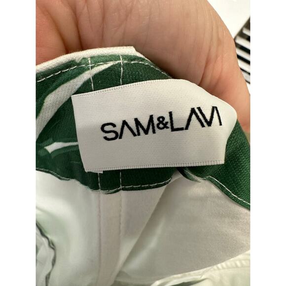 Sam + Lavi Natalie Jumpsuit by Blake Lively Leaf Print Strapless Women's Large - Picture 9 of 10